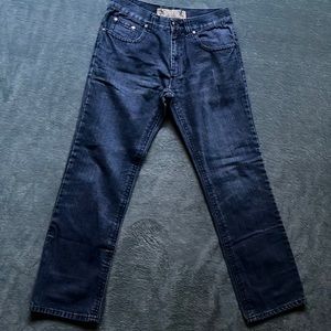 Mid rise straight jeans